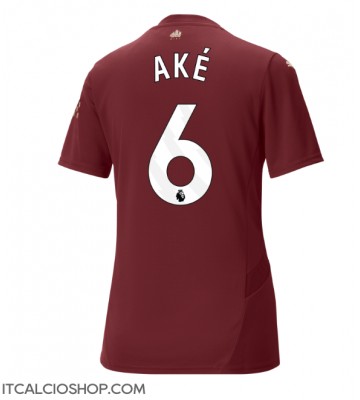Manchester City Nathan Ake #6 Terza Maglia Femmina 2024-25 Manica Corta